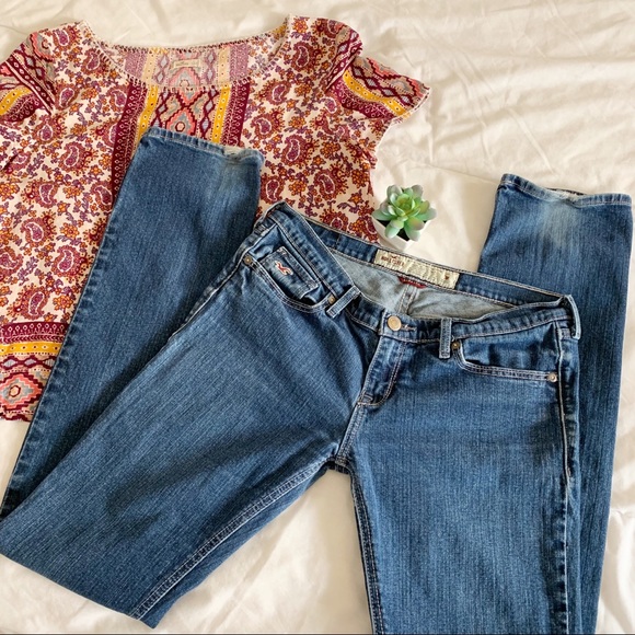 Hollister Faded Medium Wash Stretch Jeans 3R - Picture 3 of 8